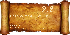 Przepolszky Evelin névjegykártya